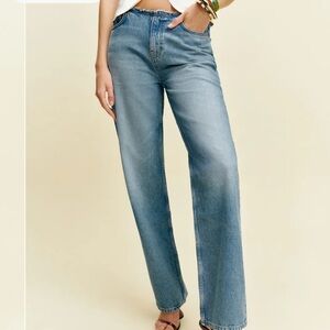 Lioness Straight-Leg Jeans in Light Blue Wash